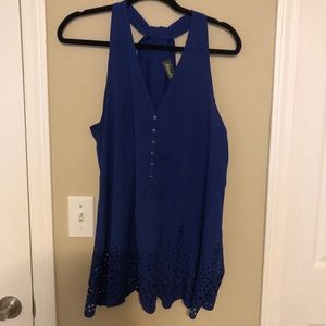 Maude blue laser cut tank